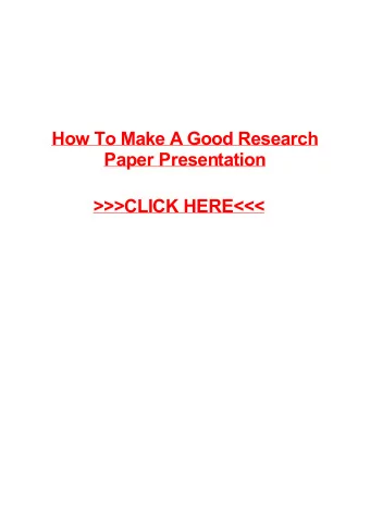 &gt;&gt;&gt;CLICK HERE&lt;&lt;&lt;  How To Make A Good Research Paper  Presentation  New York order