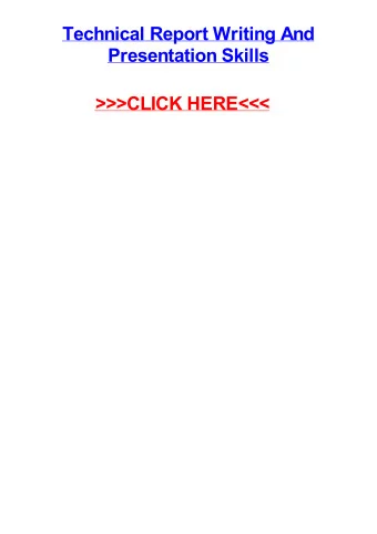 &gt;&gt;&gt;CLICK HERE&lt;&lt;&lt;  Technical report writing and presentation skills Oregon