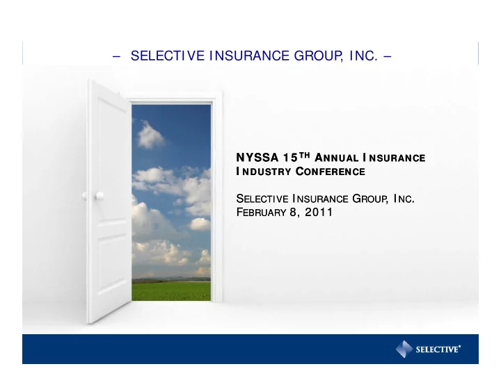 selective insurance group inc