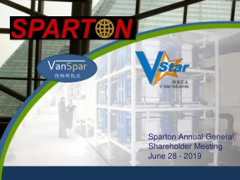 FORWARD LOOKING STATEMENTS This presentation contains forward -looking statements, within the