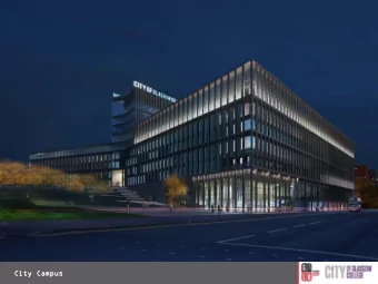 City Campus  City Campus Welcome to City of Glasgow College City Campus External Entrance from