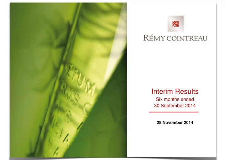 interim results