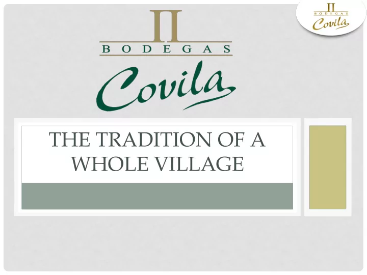 the tradition of a whole village the cooperative was