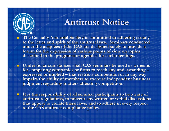 antitrust notice antitrust notice