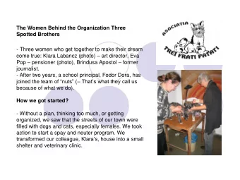 - Three women who get together to make their dream come true: Klara Labancz (photo)  art