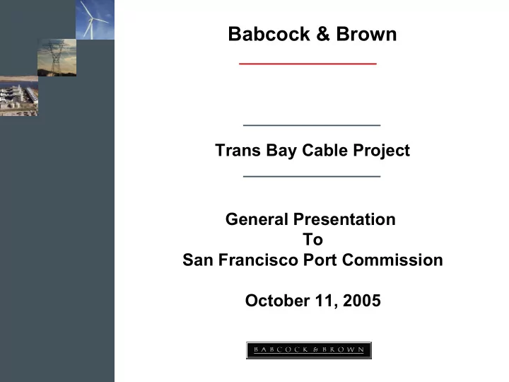 babcock brown