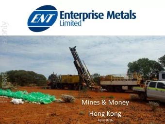 For personal use only  Mines &amp; Money  Hong Kong  April 2016  Important Information  Disclaimer