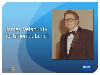 James Delahunty  Testimonial Lunch  Club of Brisbane  MC - Tony Pilkington  Club of Brisbane