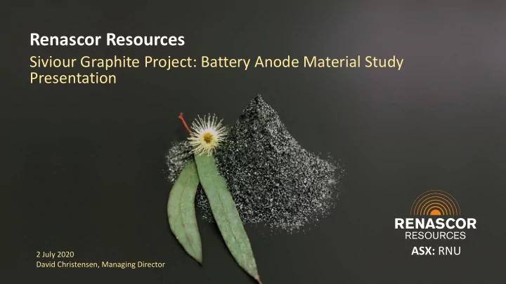 renascor resources