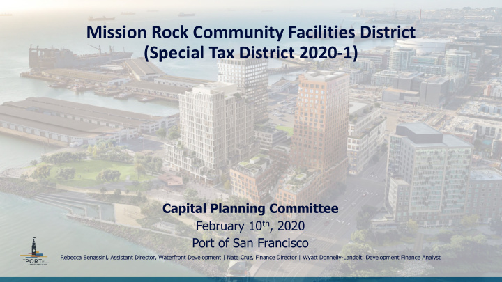 mission rock community facilities district special tax