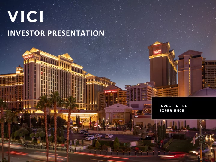 investor presentation disclaimers