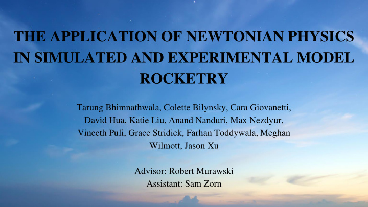 the application of newtonian physics in simulated and