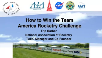 How to Win the Team  America Rocketry Challenge  Trip Barber  National Association of Rocketry