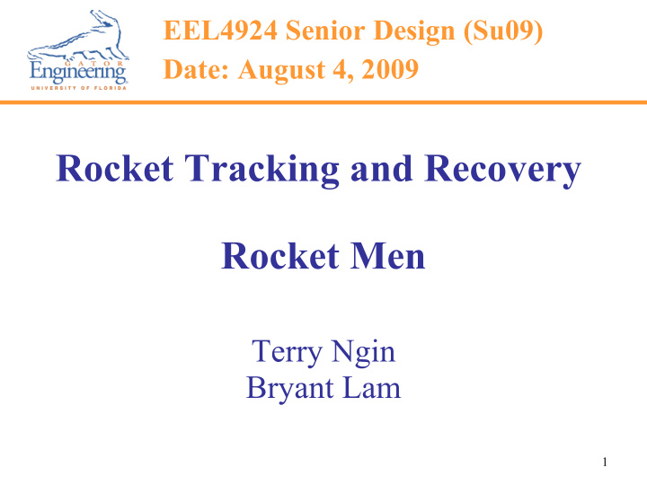 rocket tracking and recovery rocket men