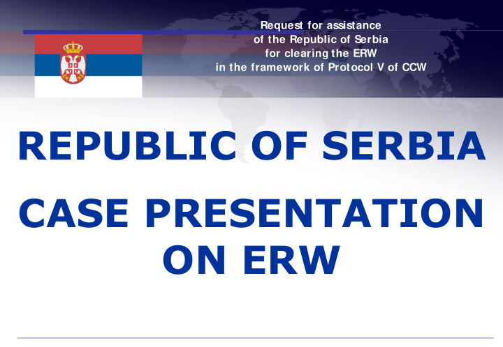 republic of serbia case presentation on erw