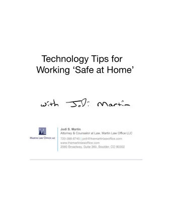 Technology Tips for Working Safe at Home  Tod  with  Martin  Communication  Phonies  VoIP