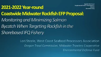 2021-2022 Year-round  Supplemental Public  Presentation 1  (Steele)  November 2019  Coastwide