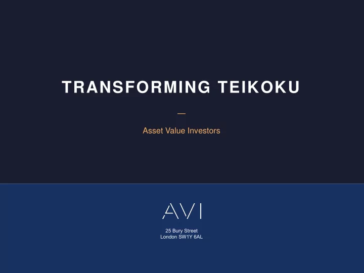 transforming teikoku