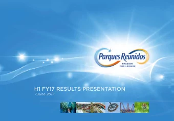 H1 FY17 RESULTS PRESENTATION  7 June 2017  H1 FY17 Results Presentation  Str  trong  ng H  H1 P