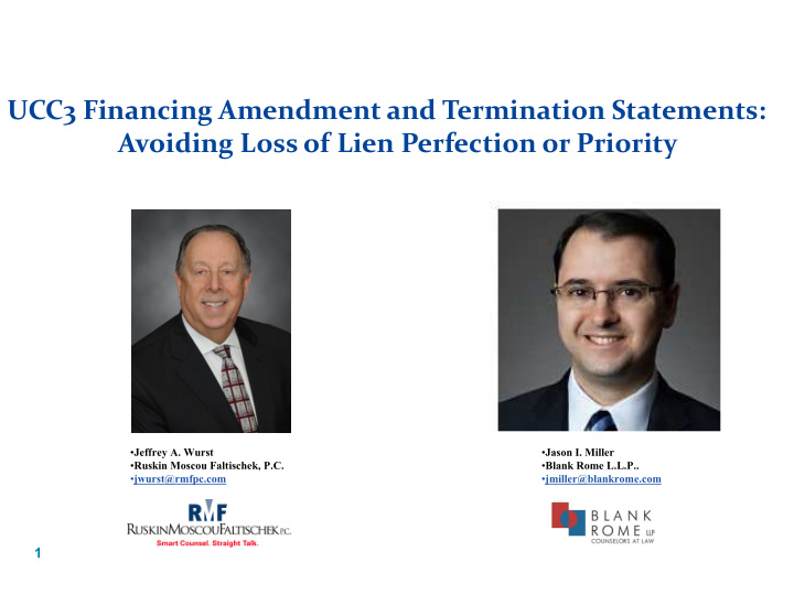 ucc3 financing amendment and termination statements