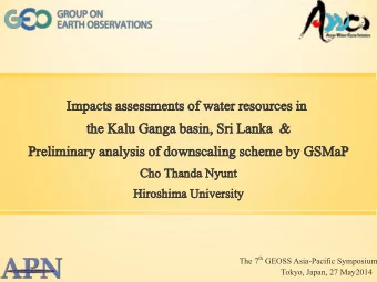 Im  Impa  pact  cts  s asse  ssess  ssmen  ents  s of  of water  er re  resour  sources  ces in  n