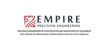 PRECISION ENGINEERING IN CONSTRUCTION AND VERIFICATION OF EQUIPMENT  New methods for determination
