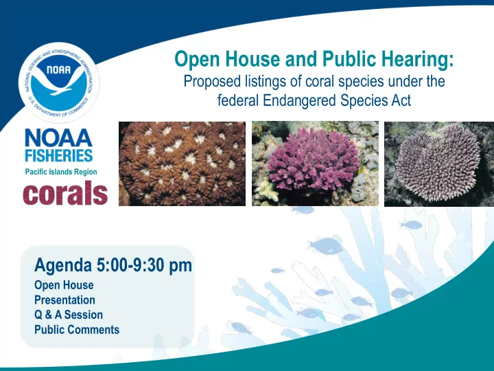 open house and public hearing