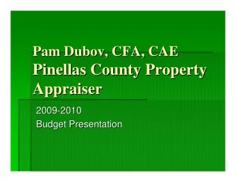 Pinellas County Property  Pinellas County Property  Appraiser  Appraiser  2009-  -2010  2010  2009
