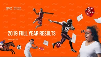 2019 Full year results  5 March 2020  Disclaimer  NOT FOR PUBLICATION OR DISTRIBUTION IN WHOLE OR
