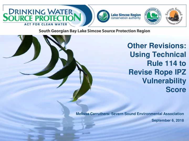 other revisions using technical rule 114 to