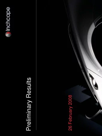 Preliminary Results  26 February 2008  Executing our strategy: The 6 th consecutive year of record