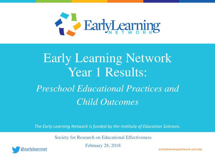 early learning network year 1 results