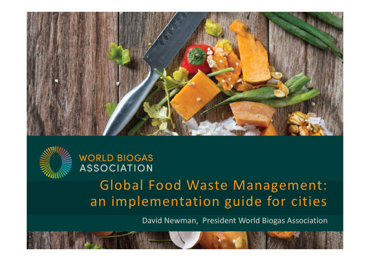global food waste management an implementation guide for