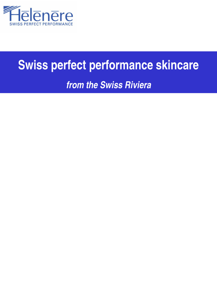 swiss perfect performance skincare