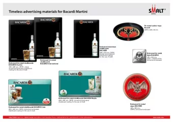 Timeless advertising materials for Bacardi Martini  Tin metal waiter trays  Bacardi  CMYK, 335 x 40