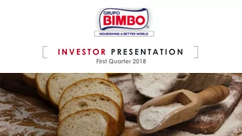 I N V E S T O R P R E S E N T A T I O N  First Quarter 2018  Resilient Industry with High Growth