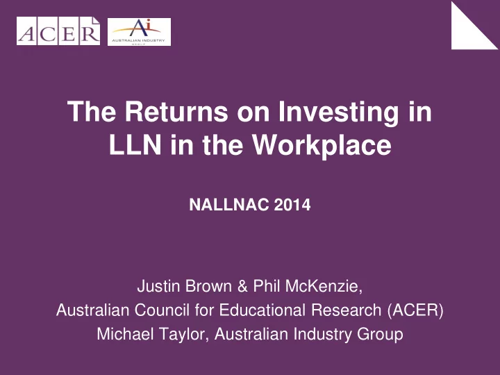 the returns on investing in