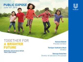 AGENDA  Result of AGMS &amp; EGMS 2016  1  Unilever Indonesia  2  Performance  USLP 2015 Update  3