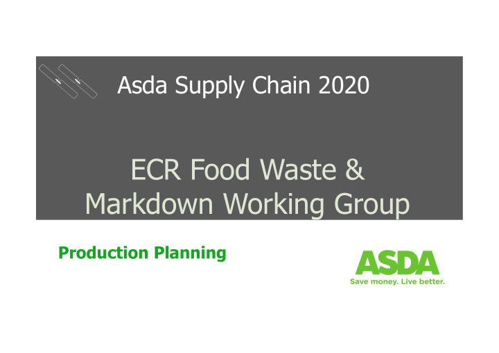 ecr food waste markdown working group