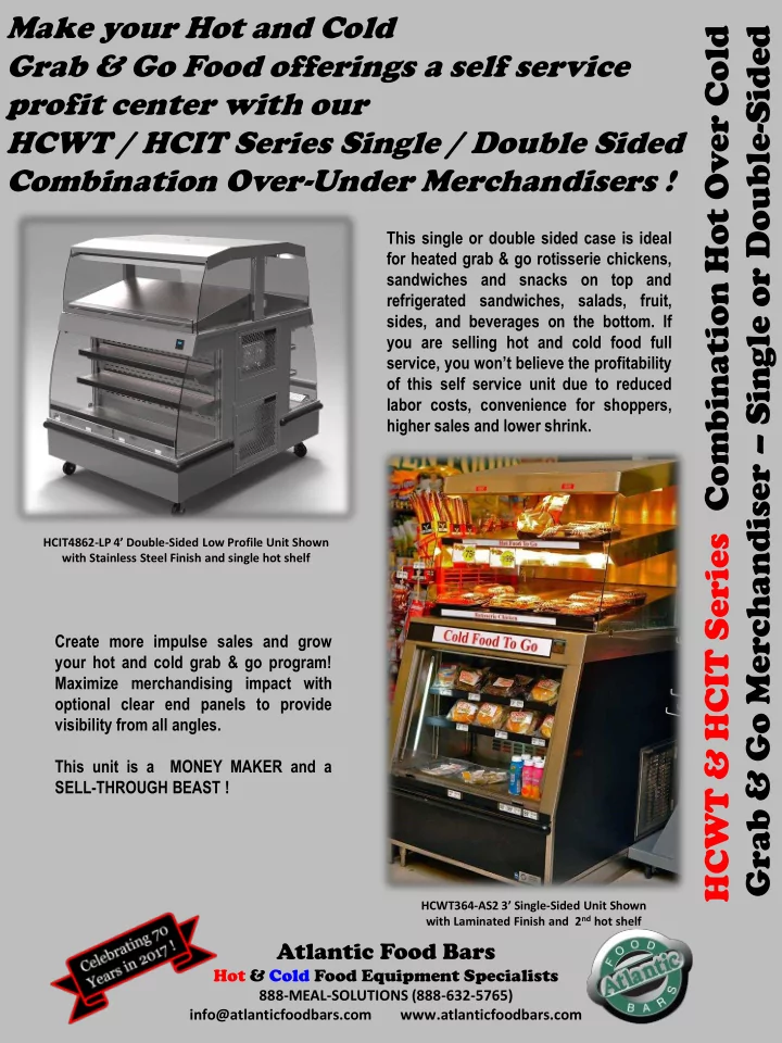 grab go merchandiser single or double sided