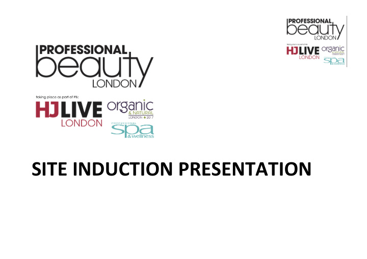 site induction presentation