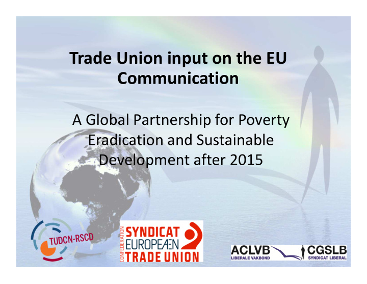 trade union input on the eu communication