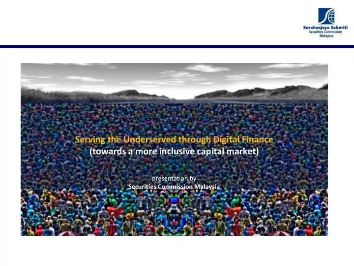 serving the underserved through digital finance towards a