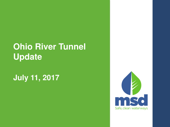 ohio river tunnel update