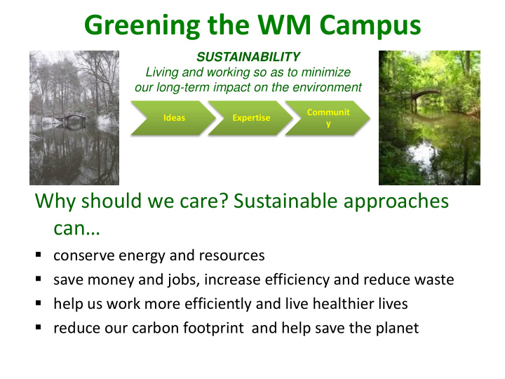 greening the wm campus