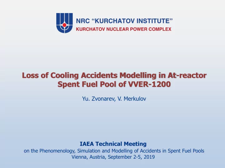 spent fuel pool of vver 1200