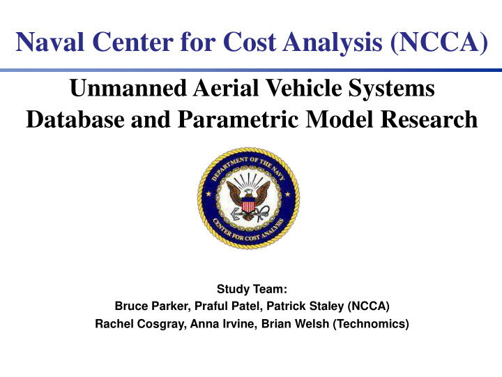 naval center for cost analysis ncca