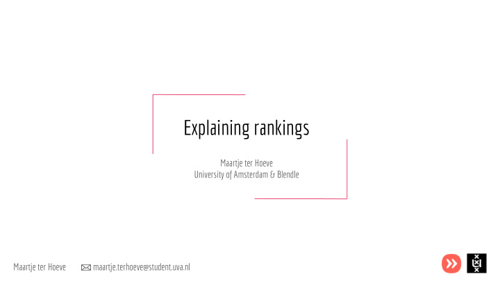 explaining rankings