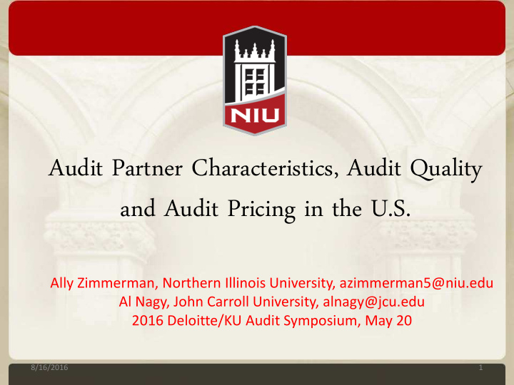 audit partner characteristics audit quality and audit