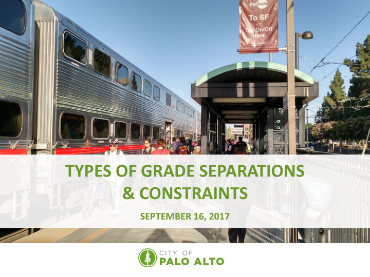 types of grade separations constraints